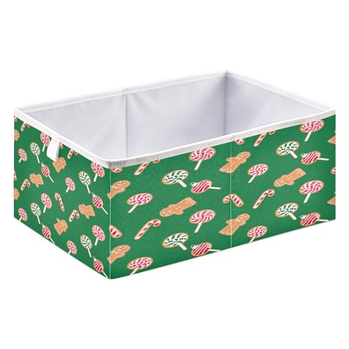 Kutsu Scatola portaoggetti pieghevole per biscotti di pan di zenzero, con manico, organizer decorativo per armadio per la casa