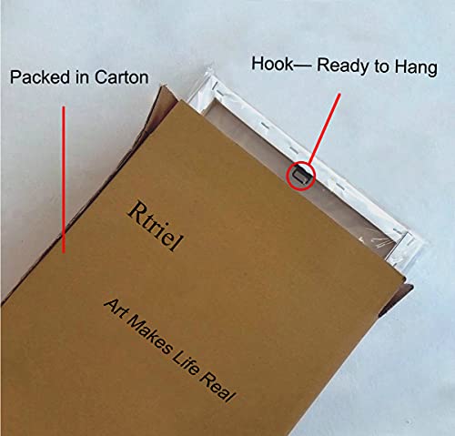 Italy Town Painting Tuscany Wall Art Streets Of Mediterranean Towns Canvas Prints Landscape Picture Framed Ready To Hang Farmhouse Decor 20 X 24 Inch #TOP5