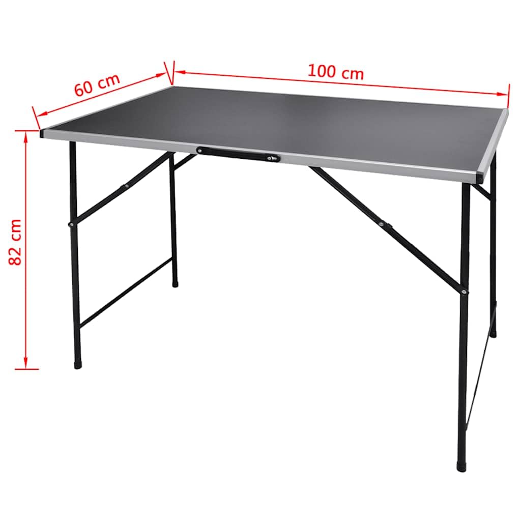 3 tavolini da tappezzeria, pieghevoli, mobili, con piano in MDF e gambe in ferro, salvaspazio, per giardino, balcone, officina, feste, campeggio, home office, fiere, seminari, sala da pranzo