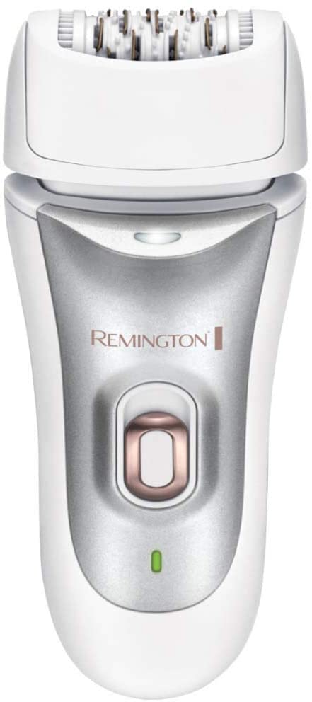 Remington Epilierer smooth&silky EP7 7-in-1, akkubetrieben EP7700, 40 titanbeschichtete Pinzetten, 7 verschiedene Aufsätze inkl. Bikini-Kammaufsatz, Nass- und Trockenanwendung, weiss/grau - Image 7