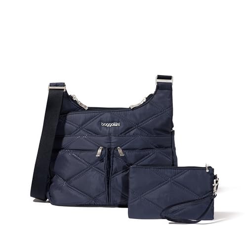 Image of Baggallini Crossbody Travel Bag 11x8.5 Lightweight Water-resistant Nylon Handbag