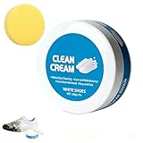 Easybos White Shoes Clean Cream, No-Wash Shoe Cleaner with Sponge, Multipurpose White Shoe Cleaner for Sneakers, Leather, Canvas & Sports Shoes (1PC)