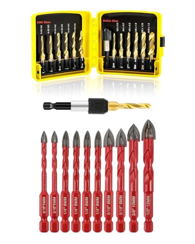Set de Foret Sec 10 Pèces FOCSTOL et Foret Taraudeur à Tige Hexagonale