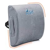 Desk Jockey Lumbar Support Pillow - Clinical Grade Memory Foam Back Support Office Chair, Car Seat,