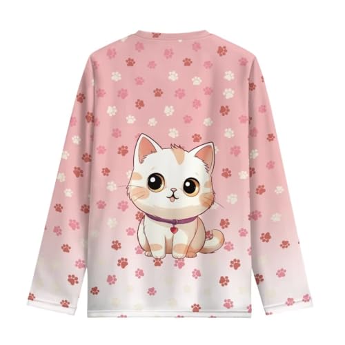 Image of Long Sleeve Shirts for Girls Winter Tops 3-16t Cartoon T Shirts for Fall Clothes