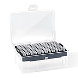 4E's USA 10µL Pipette Tip, Universal Tips, RNase/DNase Free, Pyrogen Safe, Sterile Transparent Pipette Tip, 96 Tips Racked, 50 Racks/Box