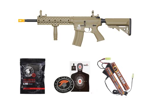 Lancer Tactical Gen 2 Evo Durable Polymer M4 Airsoft Gun AEG w/Grip, Battery, Charger & 1000 Rounds BBS Included