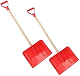KOTARBAU® 2er Set Schneeschaufel Kinder-Schneeschaufel Kinder Schneeschieber Kinderschaufel Holz Stiel mit Gesamtlänge 84 cm