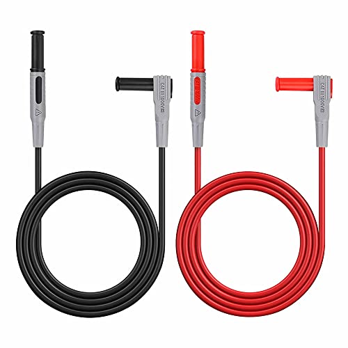 P1033 Multimetre Probu 4 mm Banana Tip Soket 1000V 10A Catııı 1 Metre Kablo Voltmetre Avometre Entegre Direnç Bobin Kapasite Ölçüm Test Ekipmanı Elektrik Elektronik, 1 Çift