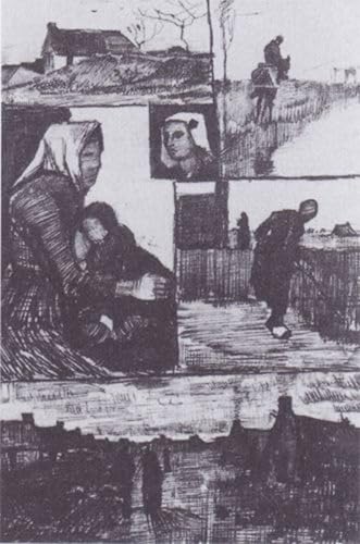 Tableaux muraux d'art Van Gogh Skizzenblatt, affiche impressions animaux déco maison 60x90
