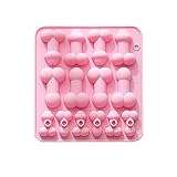 Ice Cube Tray,DIY Chocolate Molds Silicone,Silicone Baking Novelty Funny Cake Candy Molds,Suitable Making Ice, Jelly, Cookie, Chocolate (1 pcs - A)