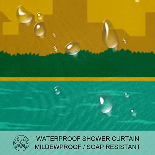 Rideau de douche imperméable Tour Eiffel grand format 183cm - 4