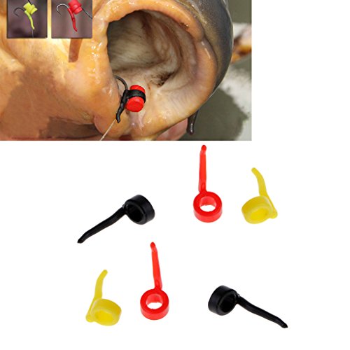 YIJU 108pcs Pesca de Carpa, Mangas Alinhadoras Mangas de Gancho, Cabeleiras de Carpa