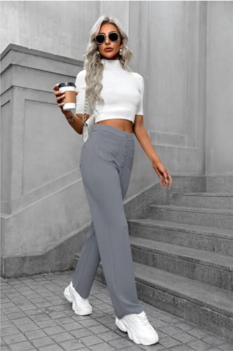 Flexipants - Women's Casual High Waist Stretch Pants, Bloomydove Flexipants - Women's Casual High Waist Stretch Pants2