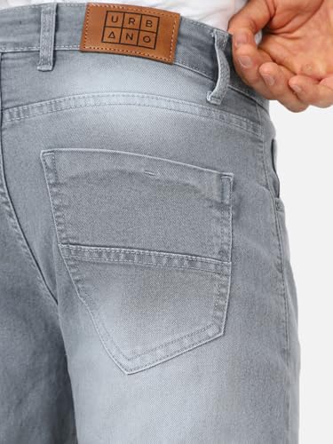 Image of Urbano Fashion Men's Regular Fit Washed Jeans Stretchable
