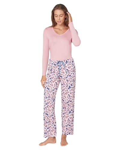 Image of HUE Women's Sleep and Lounge Pajama Separates, Late Summer & Fall Collection, Rose Quartz Leo Swirl - Sleep Pant, Medium