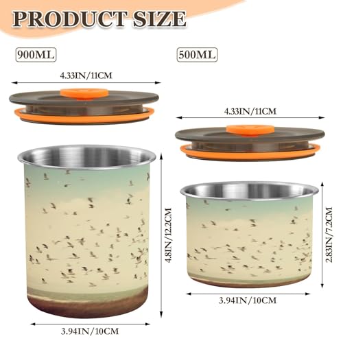 Recipiente hermético de acero inoxidable 500 ml miniatura 2