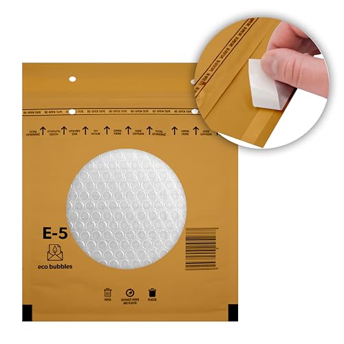 100 Versandtaschen Luftpolsterumschläge haftklebend Luftpolsterversandtaschen Luftpolstertaschen Gr. E/5 E5 braun (240mm x 275mm) Umschläge gepolstert Polsterumschlag Taschen