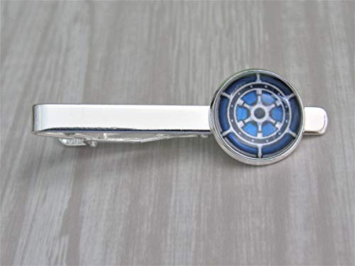 Blue Wheel Tie Clip, Nautical Tie Clip, Mens Fashion Jewelry, Gift for Him