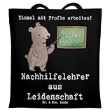 Mr. & Mrs. Panda Tasche Nachhilfelehrer Leidenschaft - Geschenk, Witzig, dokumententasche, Umhängetasche, Einkaufstasche, Spruch, Nachhilfeunterricht, Lustig, totebag, Stoffbeutel