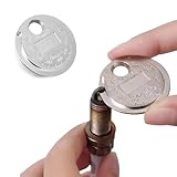 Tioollev Spark Plug Measuring Tool, Zinc Alloy Measuring Wire Spark Plug Gap Gauge Tool Scaled from 0.020' to 0.100', Portable Spark Plug Adjustment Tool, Gap Measuring Tool Car Accessories (1PCS)