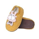  DEBAIJIA Kleinkindschuhe 1-5T Baby First-Walking Kid Weiche Sohle rutschfeste Baumwolle Netter Cartoons Eichhörnchen 28 EU Gelb(Etikettengröße 30)