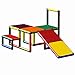 Move and stic Plateforme de jeu Sissi pour débutant avec toboggan pour enfant pour chambre d'enfant ou salle de jeu, tout comme dans le jardin multicolore.