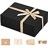 Lifelum gift box 13x10x5 large black gift boxes with magnetic lids luxury birthday box for gifts groomsman proposal contains card ribbon filler mothers day gift packging  urban country home decor
