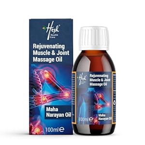 Hesh Maha Narayan Oil for Joint Pain Relief | Turmeric Massage Oil for Muscle Pain Relief | MahaNarayana Oil for Sports Massage | Arthritis Pain Relief & Back Pain with 26+ Ayurvedic Herbs |1×100 ml