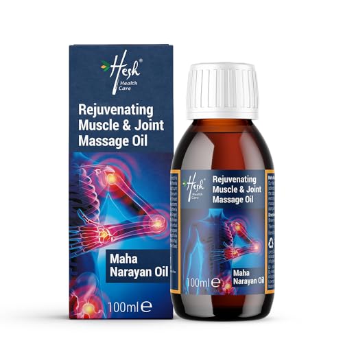 Hesh Maha Narayan Oil for Joint Pain Relief | Turmeric Massage Oil for Muscle Pain Relief | MahaNarayana Oil for Sports Massage | Arthritis Pain Relief & Back Pain with 26+ Ayurvedic Herbs |1×100 ml