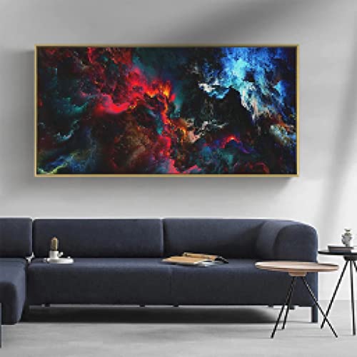 Impression sur toile paysage nuage coloré abstrait art mural haut de gamme