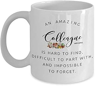 MipoMall Leaving Gifts for Colleagues Boss Friends Men Women Teacher, Christmas Presents - an Amazing Colleague Mugs Cups MG0033