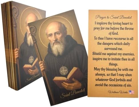 Amazon.com: Westmon Works St Benedict Holy Card Bulk Bundle Catholic ...