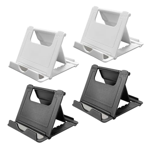 SGERUFZ 4 Piezas Soporte Móvil Portátil, Soporte Móvil de Escritorio Plegable, Soporte de Escritorio Universal para Todos los Teléfonos Móviles