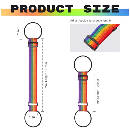 CPCOIN Luggage Connector Straps Heavy Duty Suitcases Strap for Travel Multi Use Elastic Bag Belt with Buckle Flexible Travel Essentials Easy to Identify Colorful