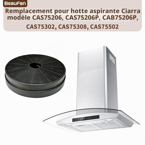Filtre à charbon CBCF003 anti odeur compatible hotte CBWC B6736N