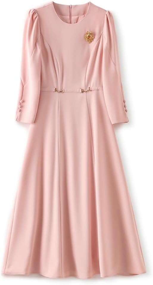 JSEIAJB Spring and Autumn Slim and Waist Tight Celebrity Dress Children's Fashion(2XL)
