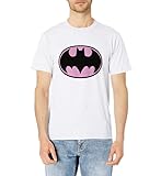 DC Comics Batman Pink Background Bat-Symbol Chest Logo T-Shirt