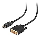 J&D Gold Plated DisplayPort to DVI Cable Adapter, DP to DVI (6 Feet)