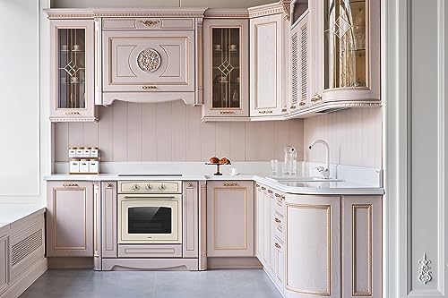 Vinola®, 24 in Single Wall Oven, 240V-2176W Built-in Electric Oven, 2.3 cu.ft 8 Cooking Functions, Air Fryer, Rotisserie, Mechanical Control Stainless Steel Vintage Convection Wall Oven (Ivory)