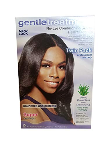 Gentle Treatment No-Lye Conditioning Creme Relaxer System para cabelos grossos ou resistentes - Supe
