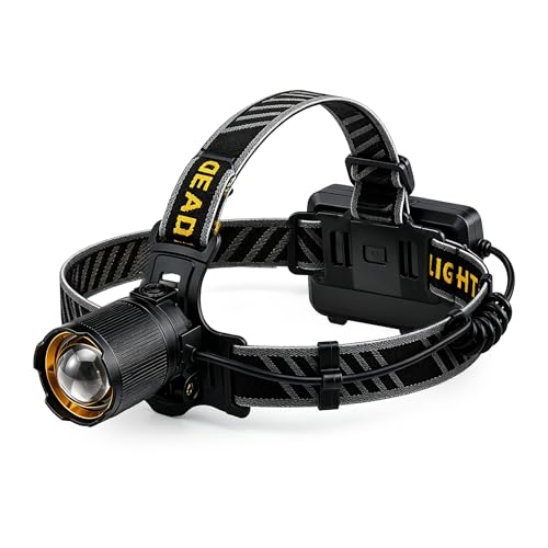 Lampe frontale LED rechargeable étanche | 5 modes chasse et camping