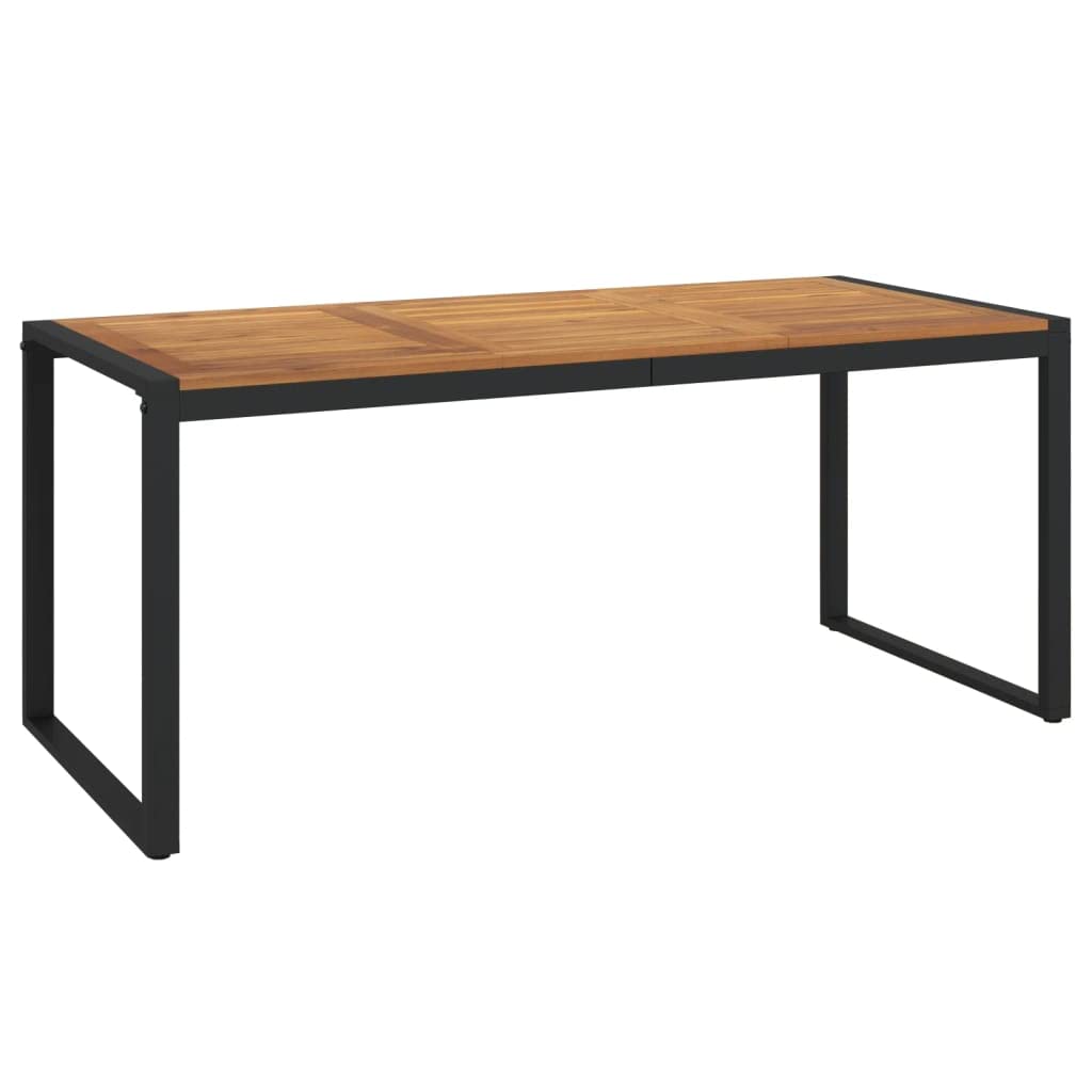 vidaXL Mesa de jardín con Patas en U Madera Maciza Acacia 180x90x75 cm, Mesa de Exterior, Muebles de jardín, Muebles de Patio, Mesa de Patio