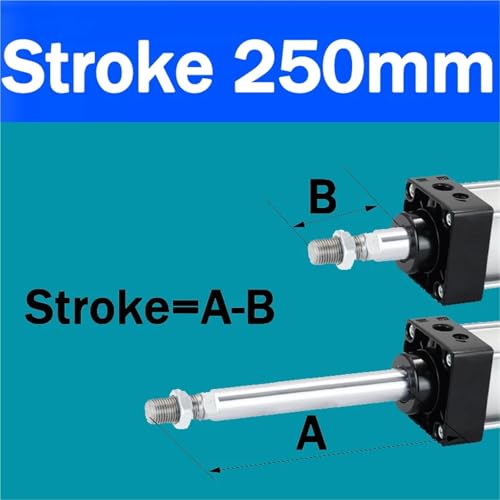 Cylindre pneumatique SC50 double effet avec une course précise de 250mm - 3