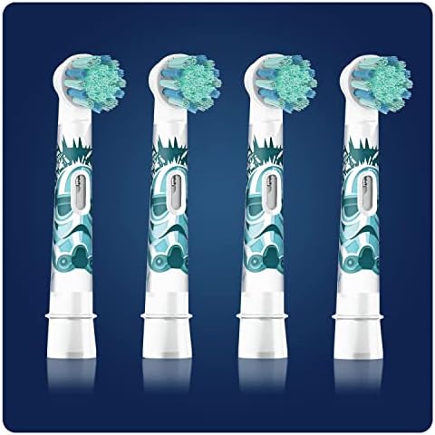 Oral-B Kids Końcówki do Szczoteczek dla Dzieci, 4 Sztuki, z Motywem z Filmu Gwiezdne Wojny, Oryginalne Wkłady do Elektrycznej Szczoteczki, od 3 Lat