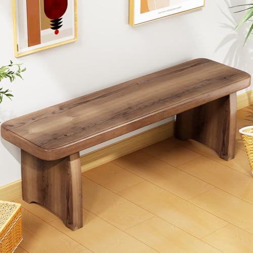 Solid Wood Bench, Narrow End of Bed for Bedroom, Rustic Entryway