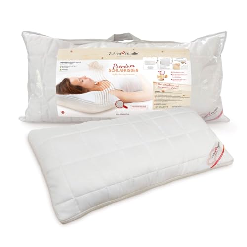 ZirbenFamilie® Premium ZirbenSchlafkissen 40 × 80 cm • mittelhart