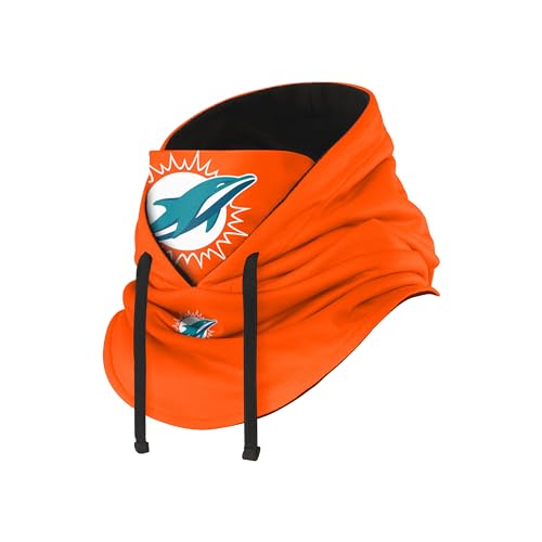 FOCO Miami Dolphins NFL Alternate Team Color Drawstring Hooded Gaiter2