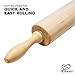 K BASIX Classic Rolling Pin 16.5 Inches, Non-Stick Rolling Pins for Baking, Professional Dough Roller, Used by Bakers & Cooks for Pasta, Cookie Dough, Pastry, Bakery, Pizza, Fondant and Chapati