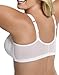 JUST MY SIZE Women's Super Sleek Front Close Wire Free Bra, White, 42DDD